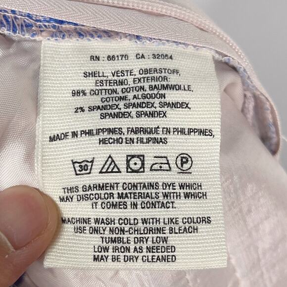 Anthropologie Cartonnier 4 Blue Charlie Trouser Ankle Pants Shell Print Jacquard - Picture 10 of 12